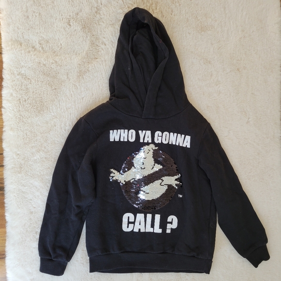 Ghostbusters graphic reversible sequin hooded sweatshirt - Picture 2 of 4